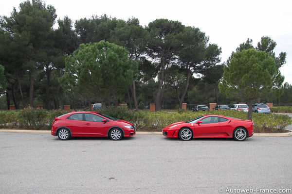 L'entrée du circuit Paul Ricard. Attention à ne pas se tromper de voiture rouge en repartant !